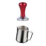 Maxbell Stainless Steel Coffee Frothing Milk Tea Latte Jug with Scale+Coffee Tamper