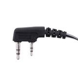 Maxbell 5Pack Black PTT Covert Acoustic Tube Headset Earphone for Talkabout Walkie Talkie 2 Pin