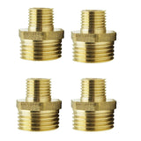 Maxbell 4Pieces Brass Air Garden Hose Fitting 1/2-1/4'', 1/2-1/8'' Connector NPT Double-Headed Joint