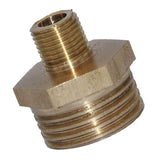 Maxbell 4Pieces Brass Air Garden Hose Fitting 1/2-1/4'', 1/2-1/8'' Connector NPT Double-Headed Joint