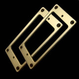 Maxbell 2 Pieces Metal Flat Humbucker Pickup Rings with Screws for Electric Guitar Replacement