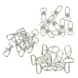 Maxbell 30pcs Assorted Size Swivel Lobster Clasp Clip Bag Snap Findings Pet Hooks