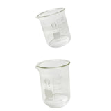 Maxbell Clear 100ml+150ml Borosilicate Glass Beaker Laboratory Home Glassware Measuring Cup Beaker