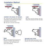 Maxbell White Magnetic Cabinet Lock for Baby Safety Childproof Cupboards Drawer 2set