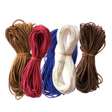 Maxbell 10 Pieces Micro-Fiber Flat Threads Faux Suede Cord Strings Velvet for DIY Craft