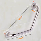 Maxbell 2Pcs/Set Stainless Steel Safety Bathroom Shower Tub Grab Bar Handle Rail Support - 40cm, 55cm