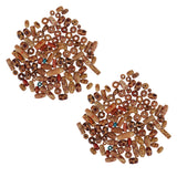 Maxbell 200 Pieces Mix Large Hole Boho Wooden Beads for Macrame Jewelry Pendant Crafts Making