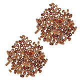 Maxbell 200 Pieces Mix Large Hole Boho Wooden Beads for Macrame Jewelry Pendant Crafts Making