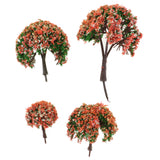 Maxbell Set 24pcs Fir Trees Model Garden Wargame Train Railway Scenery Part Display