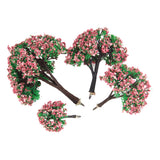 Maxbell Set 24pcs Fir Trees Model Garden Wargame Train Railway Scenery Part Display
