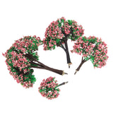 Maxbell Set 24pcs Fir Trees Model Garden Wargame Train Railway Scenery Part Display