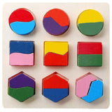 Maxbell 3 Sets Tangram Puzzles Children Educational Toys Colorful Wooden Brain Training Geometry Wooden Puzzles