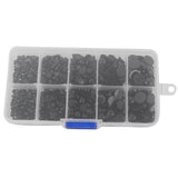Maxbell 760 Pieces 4-10mm Round Plastic Black Flat Doll Eyes for Doll Animal Puppet DIY Making