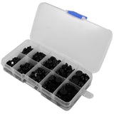 Maxbell 760 Pieces 4-10mm Round Plastic Black Flat Doll Eyes for Doll Animal Puppet DIY Making