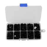 Maxbell 760 Pieces 4-10mm Round Plastic Black Flat Doll Eyes for Doll Animal Puppet DIY Making