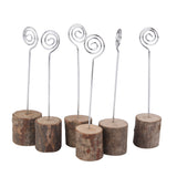 Maxbell 18pcs Wood Tree Rustic Place Card Holders Memo Note Photo Number Table Decor