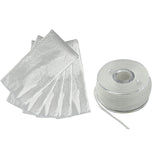 Maxbell 50 Pieces PVA Carp Fishing Bait Bags Water Soluble Quick Dissolving Bags with 1 Spool of 20m PVA Fishing Line