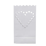 Maxbell 20 Pieces Heart Luminary Candle Lantern Bag Light Paper for Wedding Celebration