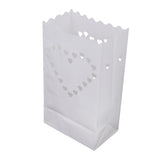 Maxbell 20 Pieces Heart Luminary Candle Lantern Bag Light Paper for Wedding Celebration