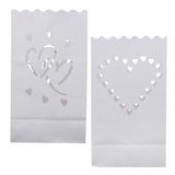 Maxbell 20 Pieces Heart Luminary Candle Lantern Bag Light Paper for Wedding Celebration