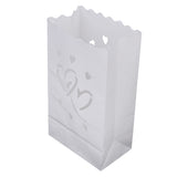 Maxbell 20 Pieces Heart Luminary Candle Lantern Bag Light Paper for Wedding Celebration