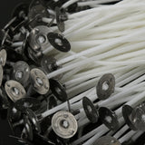 Maxbell 20cm Pre Waxed Candle Wicks with Sustainers Candle Wicks Holder for Candle Making Crafts