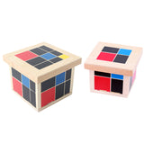 Maxbell Wooden Montessori Mathematics Material Trinomial and Binomial Cube Set Kids Early Learn Algebra and Maths Educational Toy Gift