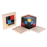 Maxbell Wooden Montessori Mathematics Material Trinomial and Binomial Cube Set Kids Early Learn Algebra and Maths Educational Toy Gift