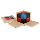 Maxbell Wooden Montessori Mathematics Material Trinomial and Binomial Cube Set Kids Early Learn Algebra and Maths Educational Toy Gift