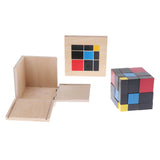 Maxbell Wooden Montessori Mathematics Material Trinomial and Binomial Cube Set Kids Early Learn Algebra and Maths Educational Toy Gift