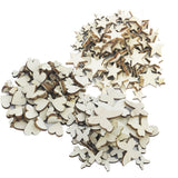 Maxbell 250 Pieces Assorted Size Natural Wood Multi Style Chic Craft Scrapbooking