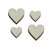 Maxbell 250 Pieces Assorted Size Natural Wood Multi Style Chic Craft Scrapbooking