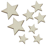 Maxbell 250 Pieces Assorted Size Natural Wood Multi Style Chic Craft Scrapbooking
