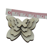 Maxbell 250 Pieces Assorted Size Natural Wood Multi Style Chic Craft Scrapbooking