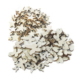 Maxbell 250 Pieces Assorted Size Natural Wood Multi Style Chic Craft Scrapbooking
