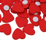 Maxbell 100 Pieces Wooden Red Heart Adhesive Stickers& 100 Pieces Wood Pegs Pins for DIY Craft