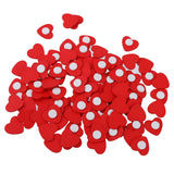 Maxbell 100 Pieces Wooden Red Heart Adhesive Stickers& 100 Pieces Wood Pegs Pins for DIY Craft