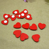 Maxbell 100 Pieces Wooden Red Heart Adhesive Stickers& 100 Pieces Wood Pegs Pins for DIY Craft