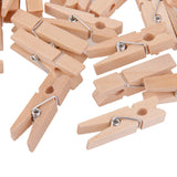 Maxbell 100 Pieces Wooden Red Heart Adhesive Stickers& 100 Pieces Wood Pegs Pins for DIY Craft