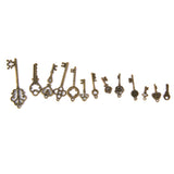 Maxbell 26 Pieces Retro Mixed Key Shape Charms Antique Bronze Alloy Pendants Findings Craft