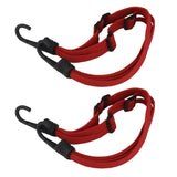 Maxbell 2 Pieces Adjustable Motorcycle Luggage Tie Down Bungee Straps Cords with Hooks