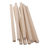 Maxbell 20 Pieces 20cm Square Wood Stick Pieces Wooden Dowel for Making Trunk Pole Hobby Craft 10mm