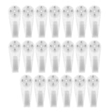 Maxbell 40 Pieces Plastic Hard Picture Frame Wall Hooks Hangers 50mm