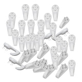 Maxbell 40 Pieces Plastic Hard Picture Frame Wall Hooks Hangers 50mm