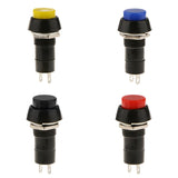 Maxbell 4 Pieces Yellow Blue Red Black Car Boat Momentary Push Button Horn Switch