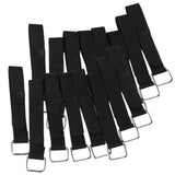 Maxbell 20 Pieces Reusable Cable Ties Black Nylon Straps Fastening Tape wth Buckle