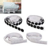 Maxbell 140 Pairs Self Adhesive Hook Loop Fastener Tape Stick on Coins Dots Black White 16mm