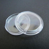 Maxbell 200x 21mm Applied Clear Round Case Coin Storage Capsule Holder Round Plastic