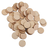 Maxbell Pack of 100 Unfinished Wooden Shape Circle Round Embellishments for DIY Crafts Scrapbooking 30mm