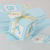 Maxbell Set of 24pcs Paper Baby Candy Sweets Gift Boxes Baby Shower Favors Pink & Blue